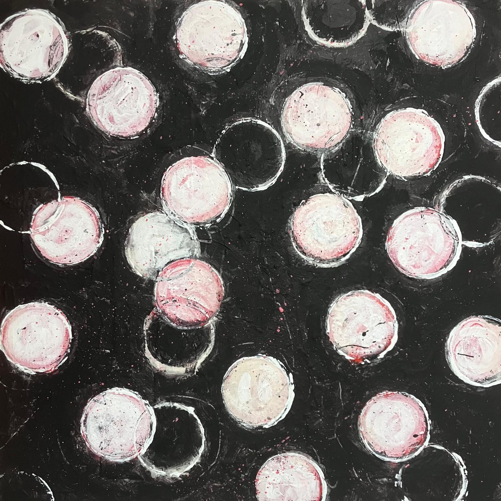 LUNARES LOCOS picto-collage sur toile